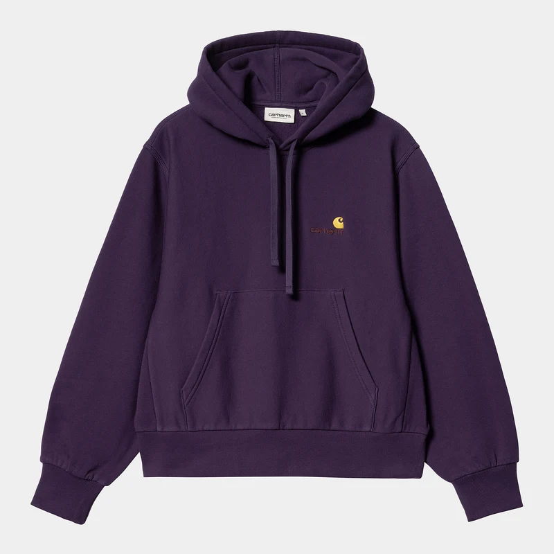 Carhartt WIP Damen HD American Script Sweatshirt-Hoodie – Cassis