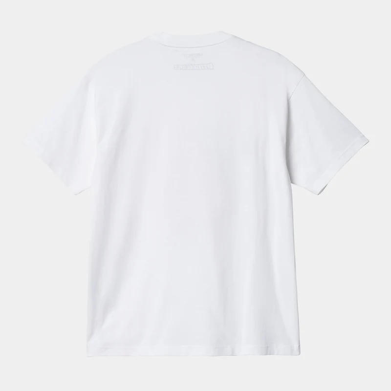 Carhartt WIP Deadkebab Knock Knock Kurzarm-Bio-T-Shirt für Herren – Weiß