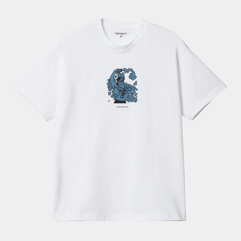 Carhartt WIP Herren Deo Kurzarm-Bio-T-Shirt – Weiß