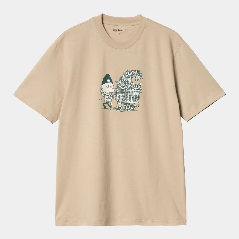 Carhartt WIP Herren Shopper Kurzarm-Bio-T-Shirt – Wall