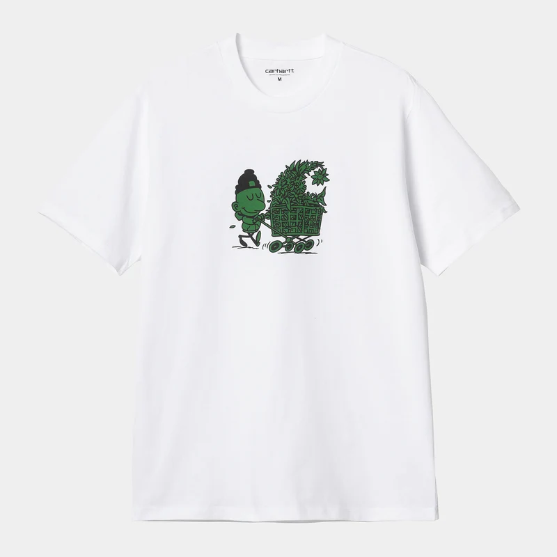 Carhartt WIP Herren Shopper Kurzarm-Bio-T-Shirt – Weiß
