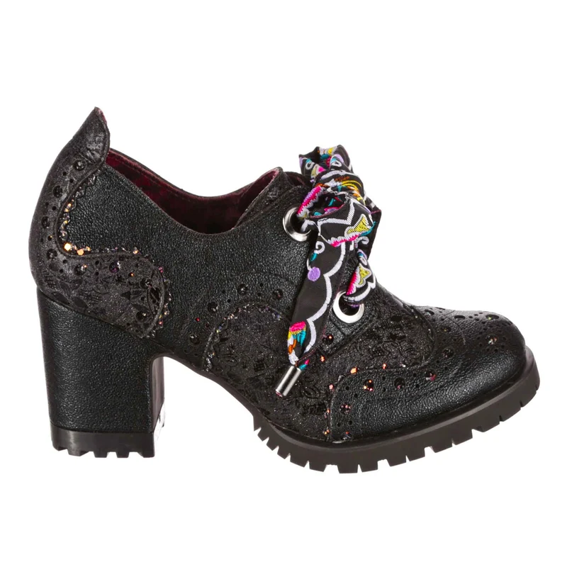 Irregular Choice Glitzernde Grunge-High-Heels für Damen – Schwarz