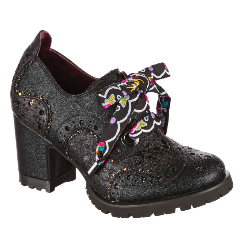 Irregular Choice Glitzernde Grunge-High-Heels für Damen – Schwarz