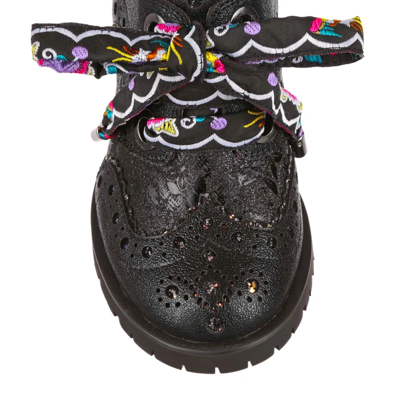 Irregular Choice Glitzernde Grunge-High-Heels für Damen – Schwarz
