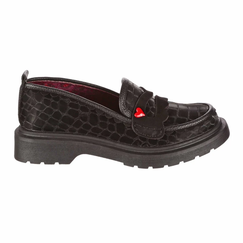 Irregular Choice Womens Love a Loaf Loafer - Schwarz