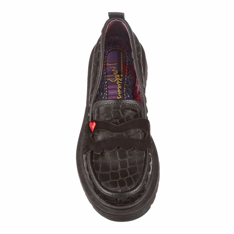 Irregular Choice Womens Love a Loaf Loafer - Schwarz
