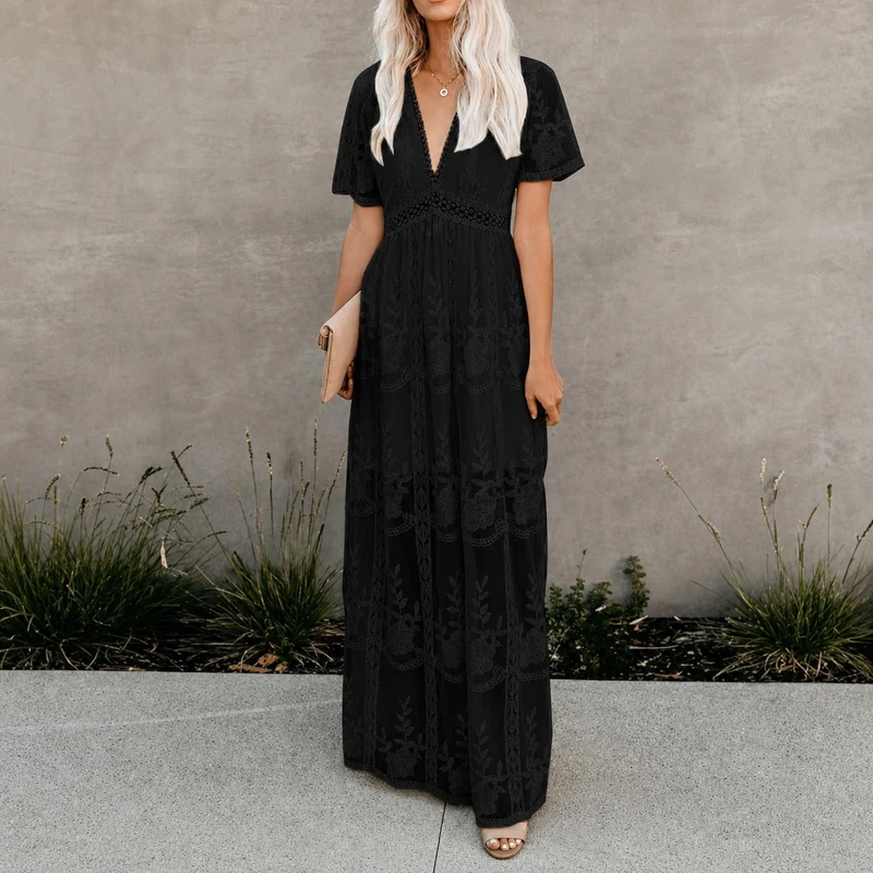 Alison - Stilvolles Chiffon-Maxikleid