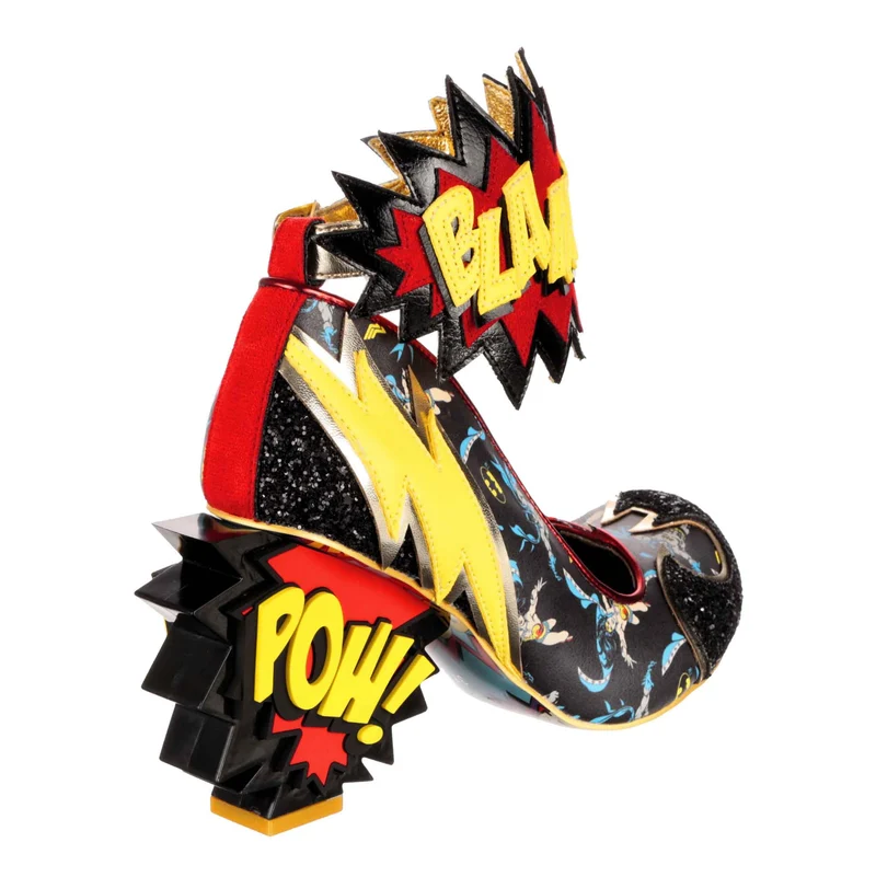 Irregular Choice Frauen Justice League Kaboom High Heel – Schwarz