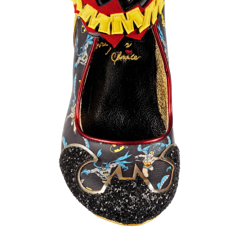 Irregular Choice Frauen Justice League Kaboom High Heel – Schwarz