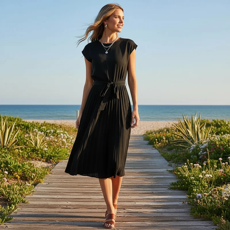 Jelica - Schickes Midikleid mit Falten