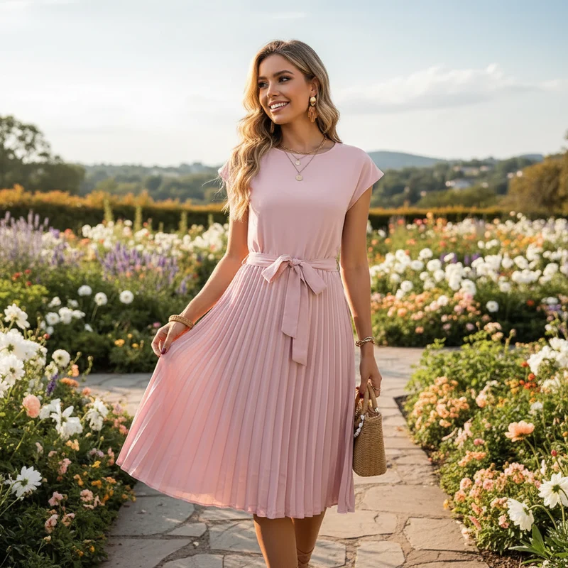 Jelica - Schickes Midikleid mit Falten