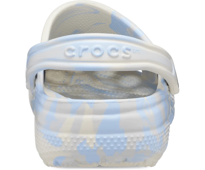 Crocs Klassischer Unisex-Clog aus Marmor – Blauer Calcit