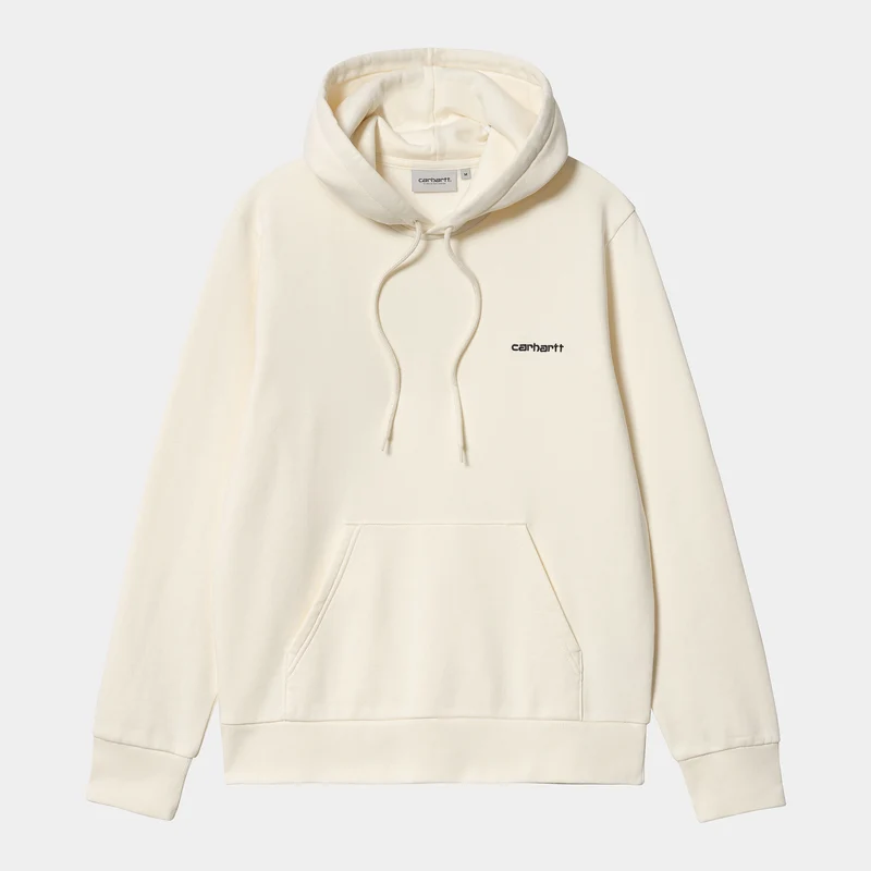 Carhartt WIP Herren-Sweat-Hoodie mit Schriftzug-Stickerei – Wachs/Schwarz