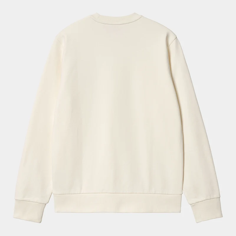 Carhartt WIP Herren-Sweatshirt mit Schriftzug-Stickerei – Wachs/Schwarz