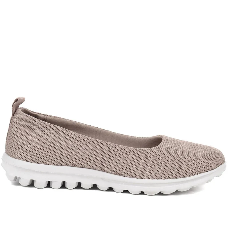Memory Foam Slip On Shoes - BRK39003 / 325 007 - Taupe