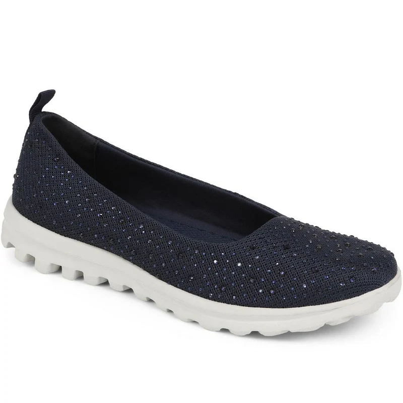 Lightweight Slip On Pumps - BRK39005 / 325 008 - Navy