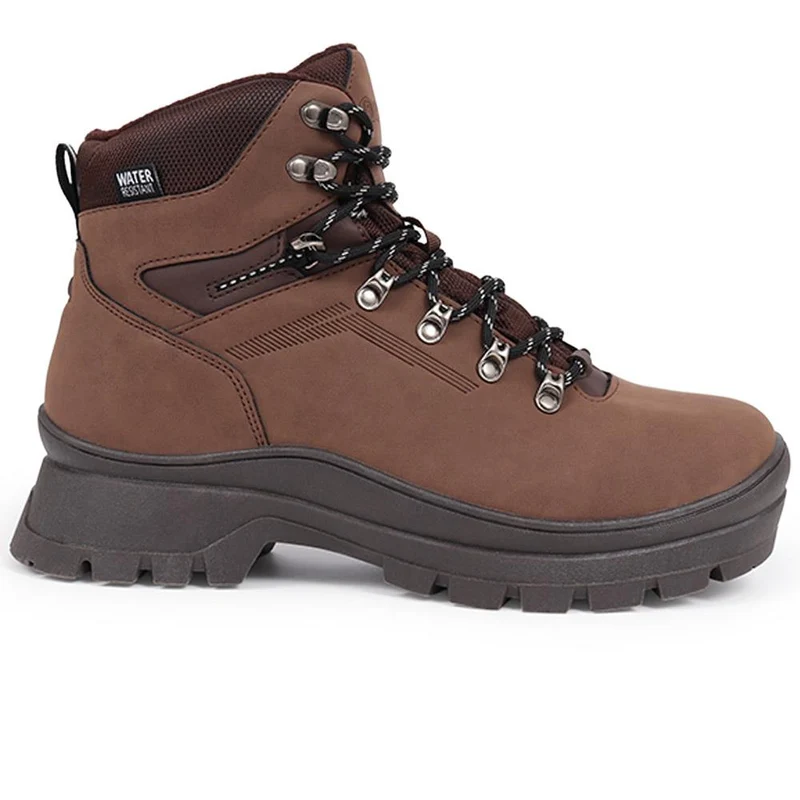 Lace-Up Walking Boots - SUNCH40005 / 325 727 - Brown