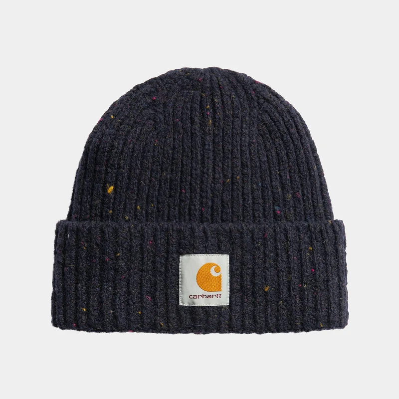 Carhartt WIP Anglistic gesprenkelte Unisex-Beanie – Dunkelblau