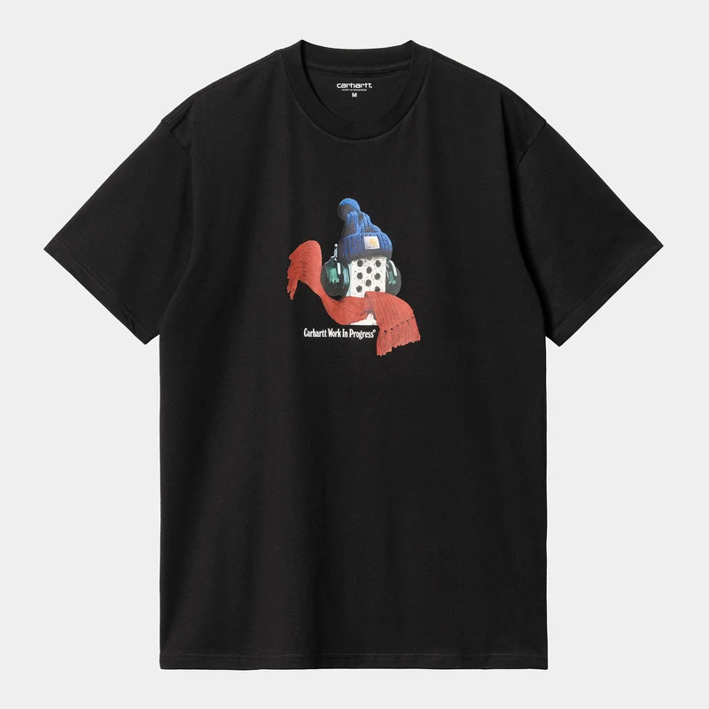 Carhartt WIP Herren Stone Cold T-Shirt – Schwarz