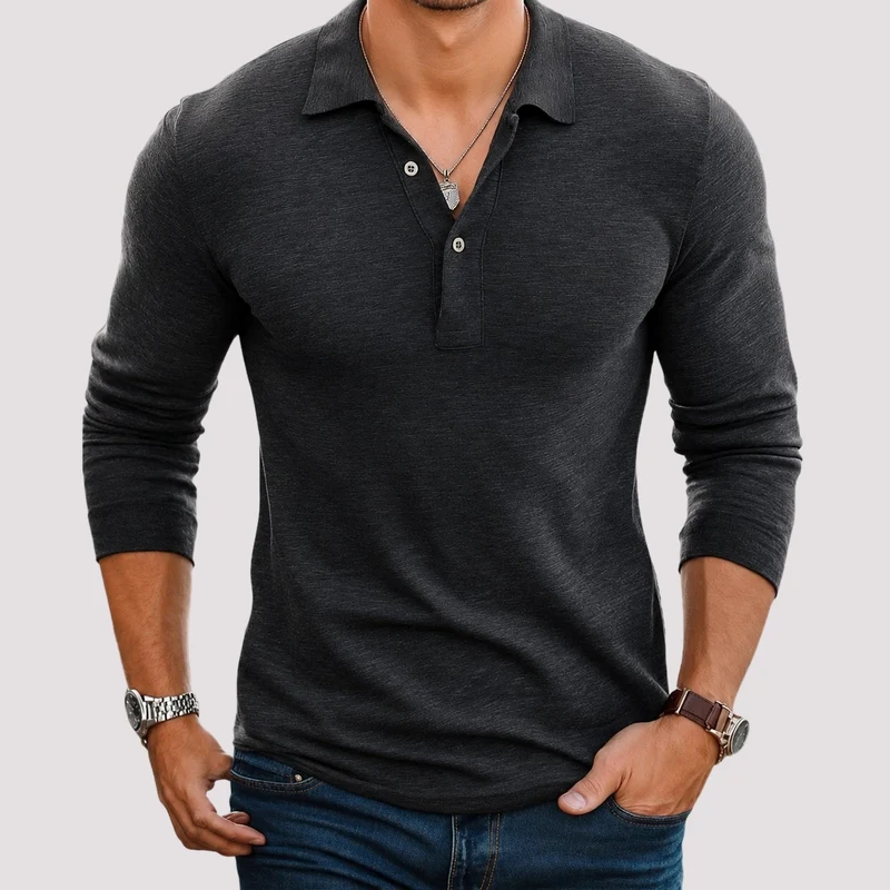 Jack - Lässiges Langarm-Polohemd