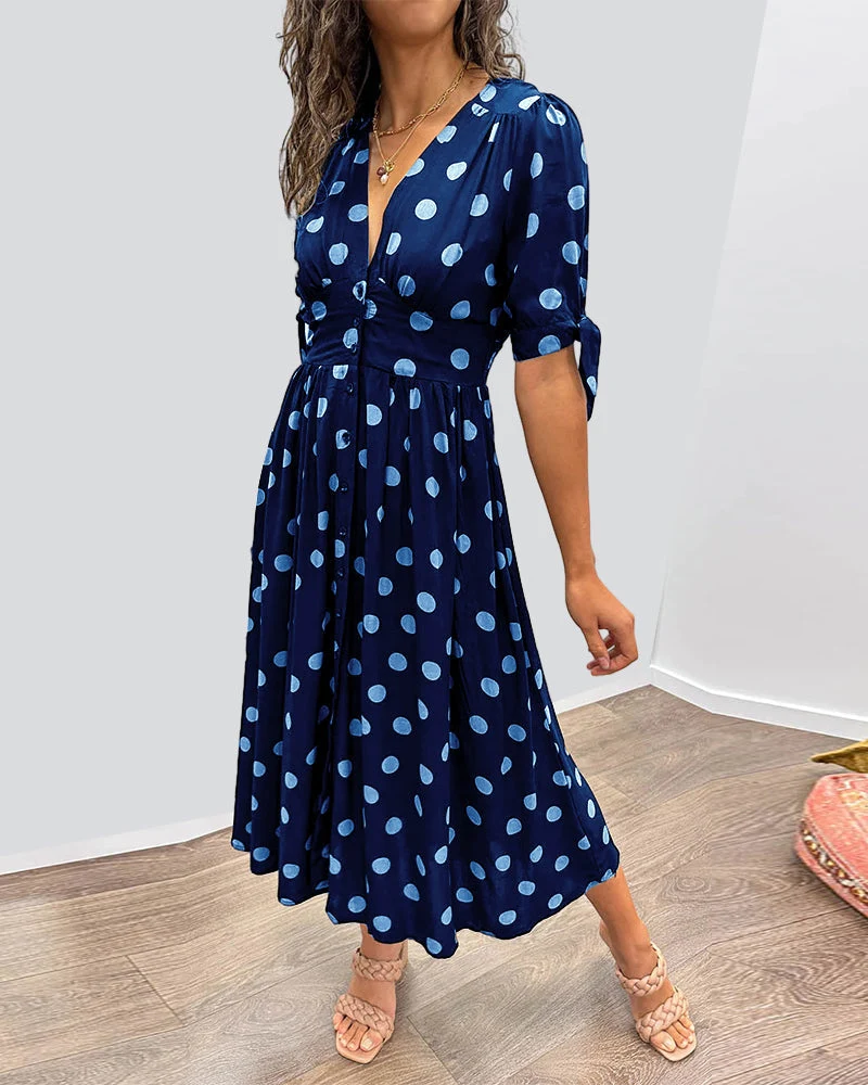 Penelope - Damen Midikleid mit Punkten