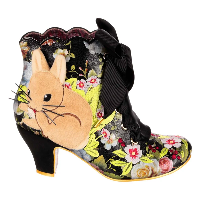 Irregular Choice Damen-High-Heels mit Hasenschleife – Schwarz