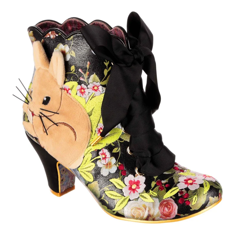 Irregular Choice Damen-High-Heels mit Hasenschleife – Schwarz