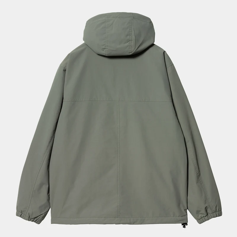 Carhartt WIP Herren-Windbreaker-Pulloverjacke – Rauchgrün