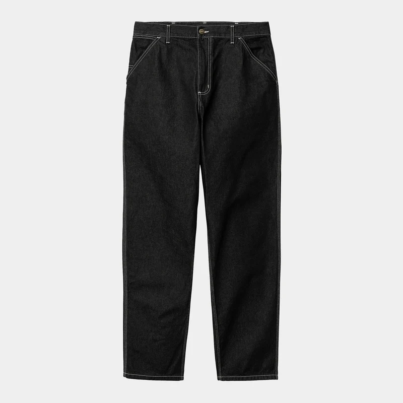 Carhartt WIP Herren Simple Pant - Schwarz, einmal gewaschen