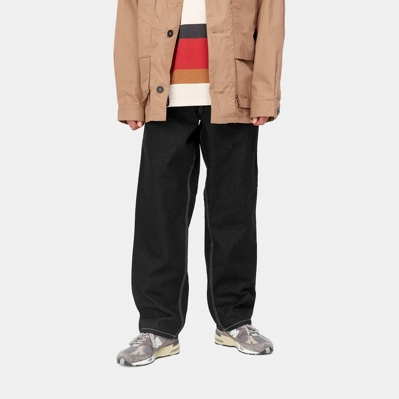 Carhartt WIP Herren Simple Pant - Schwarz, einmal gewaschen