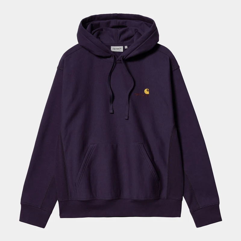 Carhartt WIP Herren American Script Sweatshirt-Hoodie – Cassis