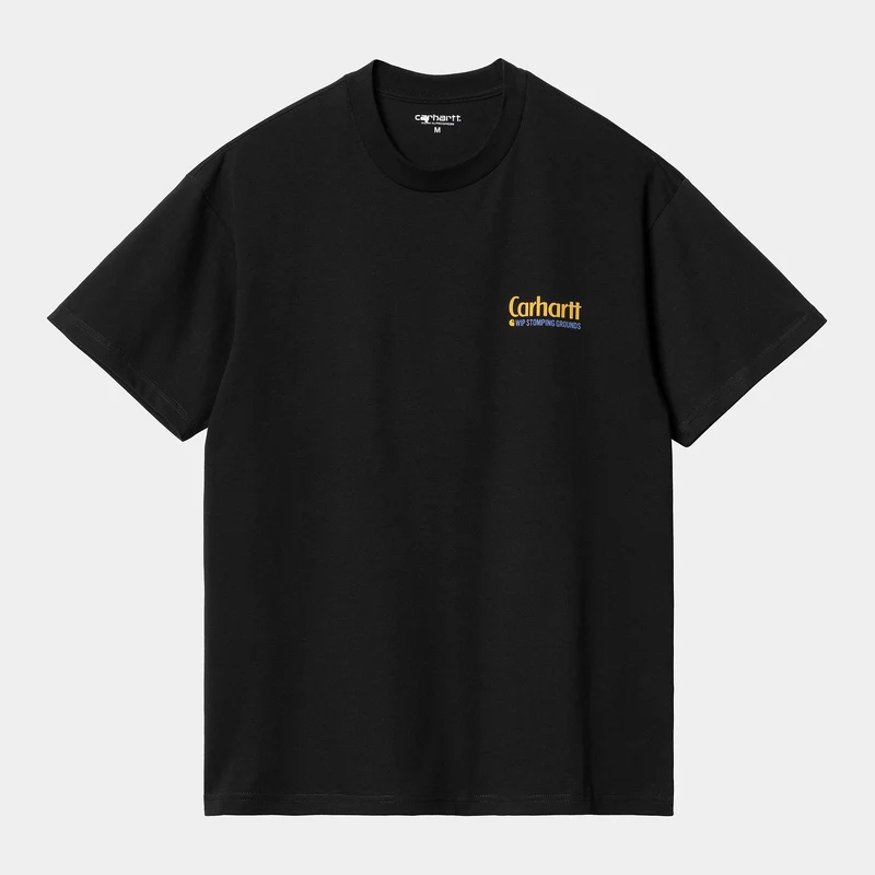 Carhartt WIP Kurzärmliges Bio-T-Shirt „Bewilderness“ für Herren – Schwarz