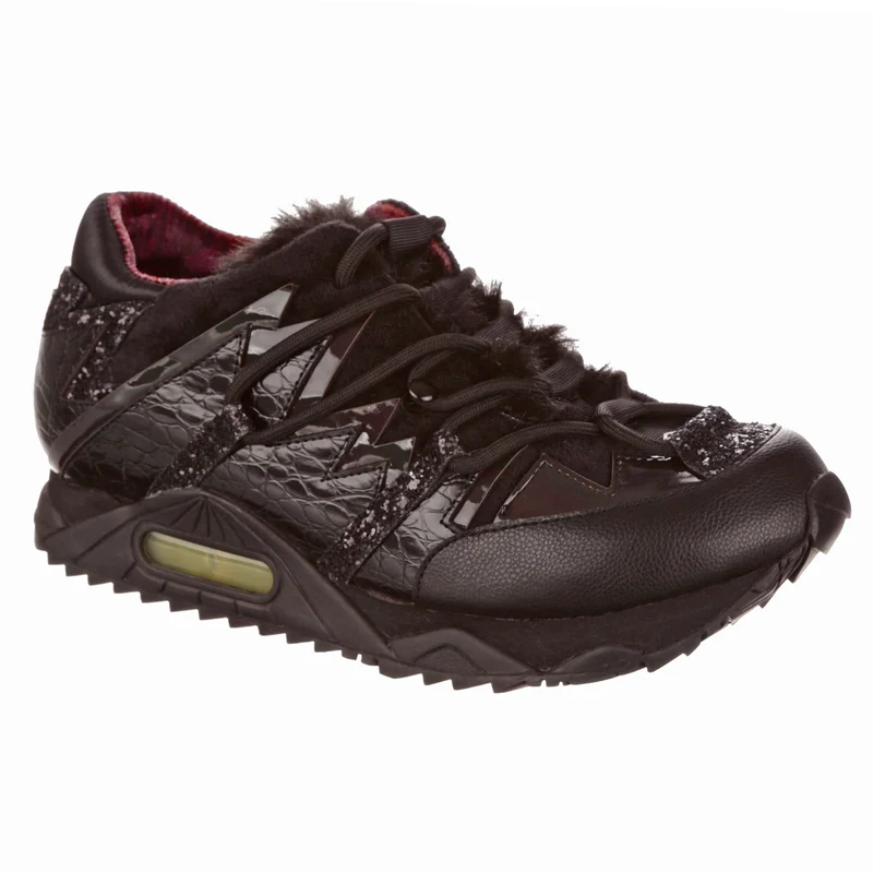 Irregular Choice Ice Cold-Sneaker für Damen – Schwarz