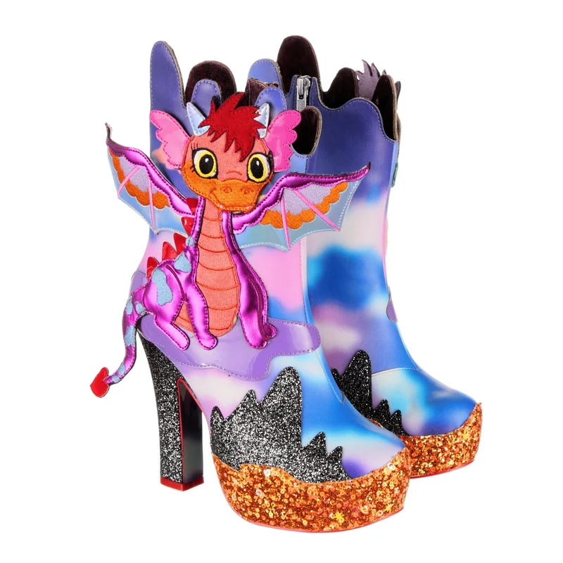 Irregular Choice Damen Dragons & Fire Dragon Fierce Guardians High Heel – Lila