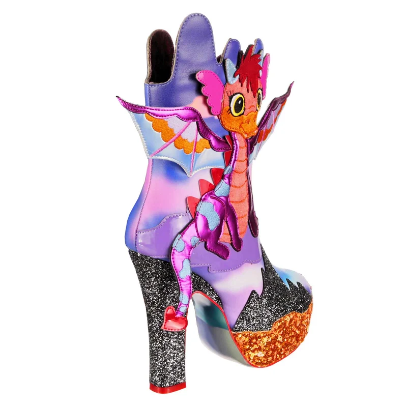 Irregular Choice Damen Dragons & Fire Dragon Fierce Guardians High Heel – Lila
