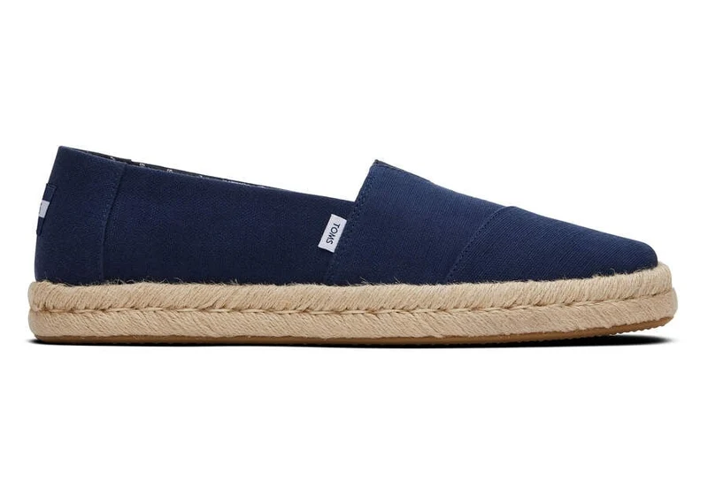 TOMS Alpargata-Seil-Espadrille für Herren – Marineblau