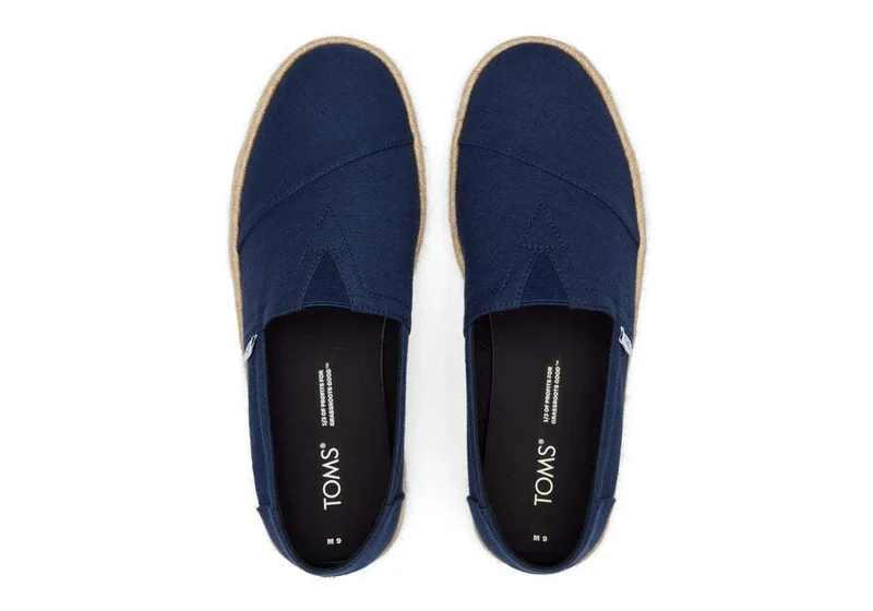TOMS Alpargata-Seil-Espadrille für Herren – Marineblau