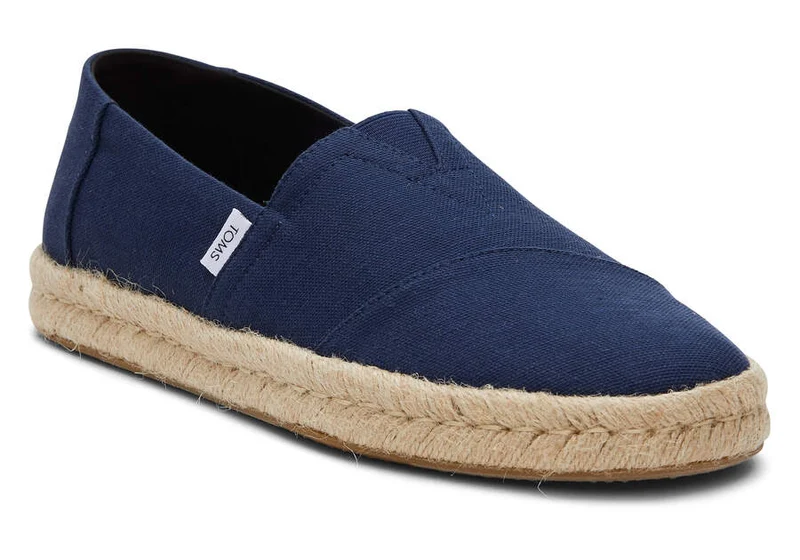 TOMS Alpargata-Seil-Espadrille für Herren – Marineblau