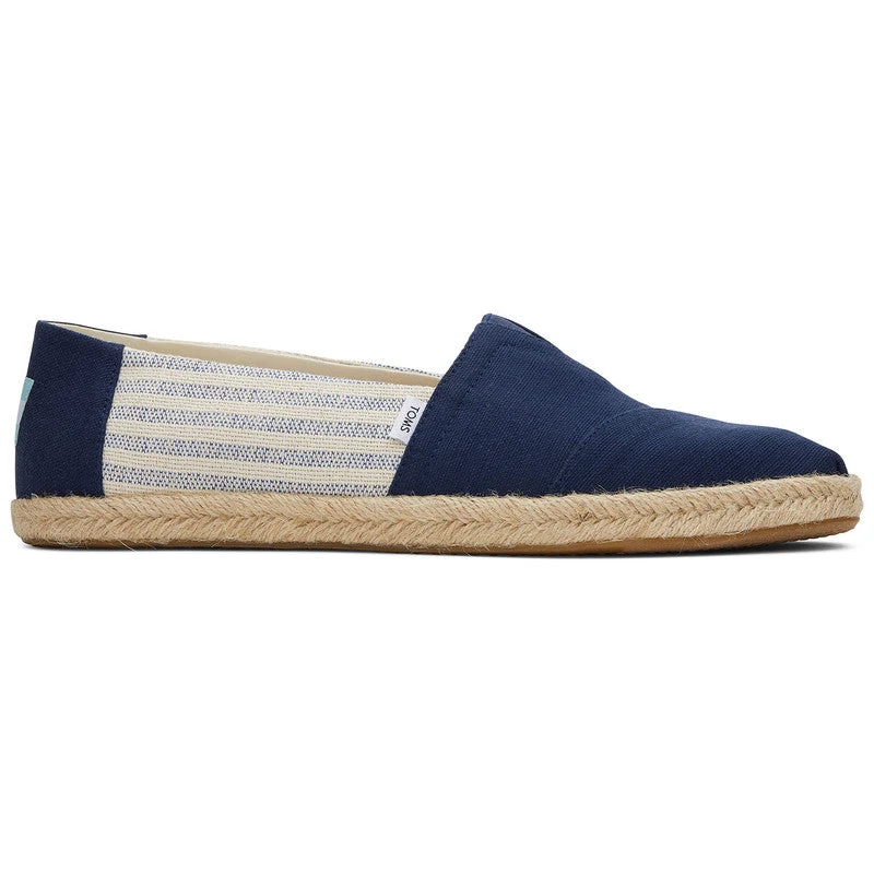 TOMS Alpargata-Seil-Espadrille für Herren – Marineblau