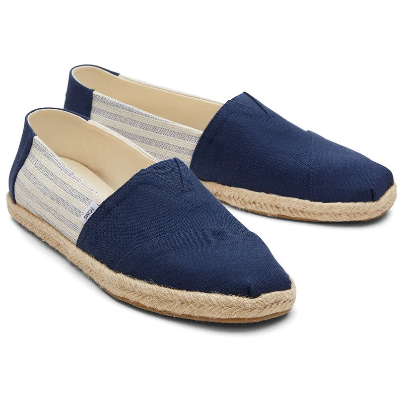 TOMS Alpargata-Seil-Espadrille für Herren – Marineblau