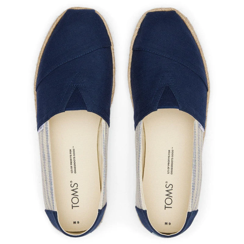 TOMS Alpargata-Seil-Espadrille für Herren – Marineblau