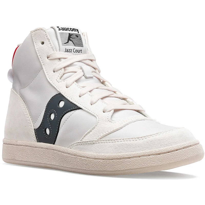 Saucony Herren Jazz Court High-Top-Trainer – Weiß / Marineblau