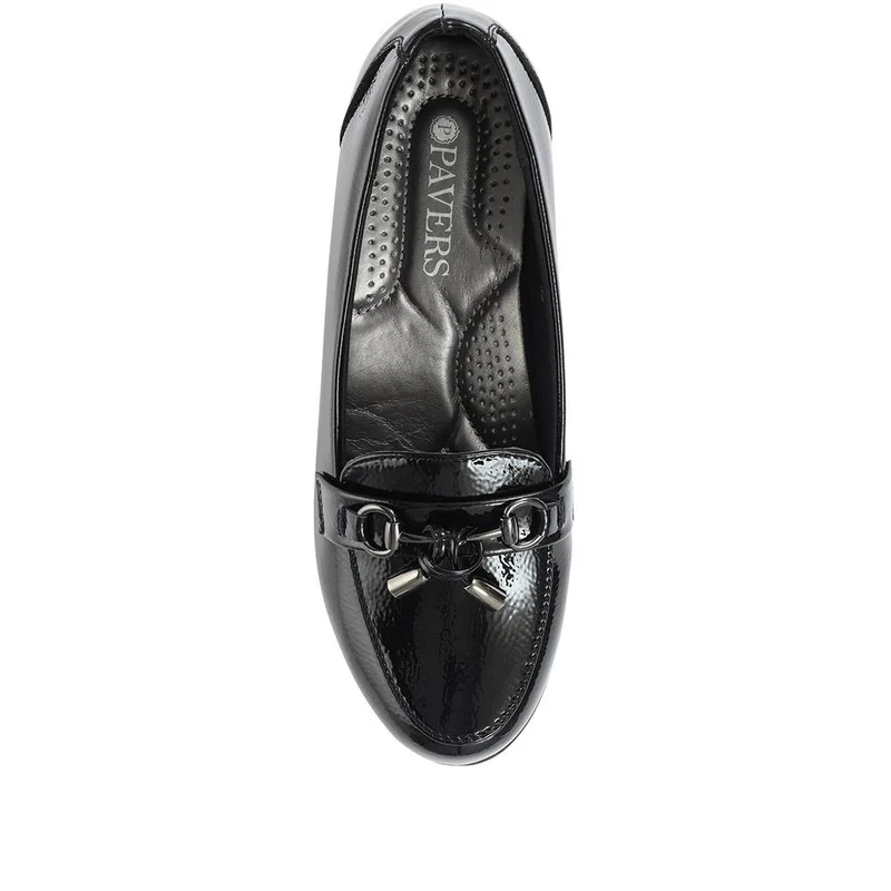 Patent Ladies Loafers - WK32023 / 319 104 - Black Patent