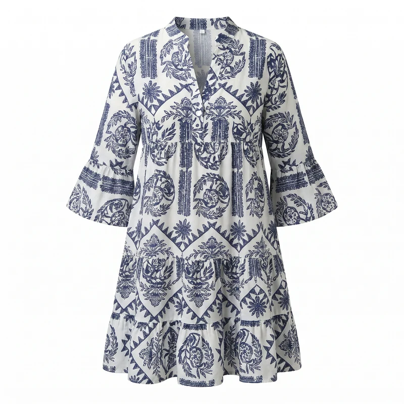 Krisella - Elegantes Midi-Kleid im Boho-Stil