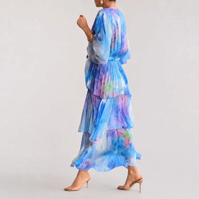Denise - Stilvolles Geschichtetes Kleid