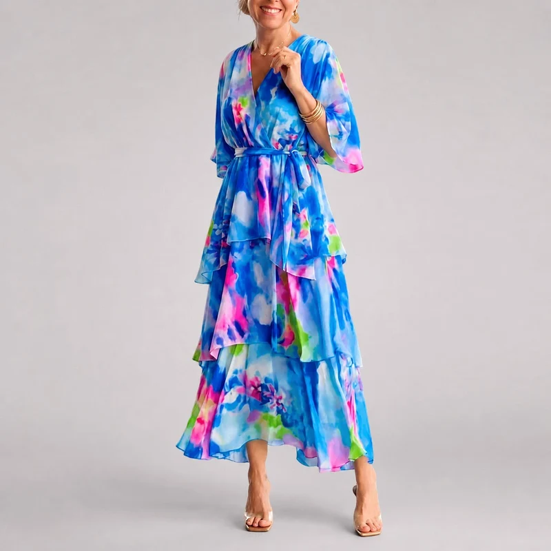 Denise - Stilvolles Geschichtetes Kleid