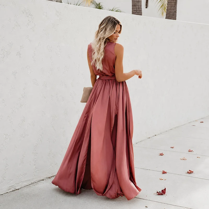 Kareem - Lässiges Maxikleid mit Taillengürtel