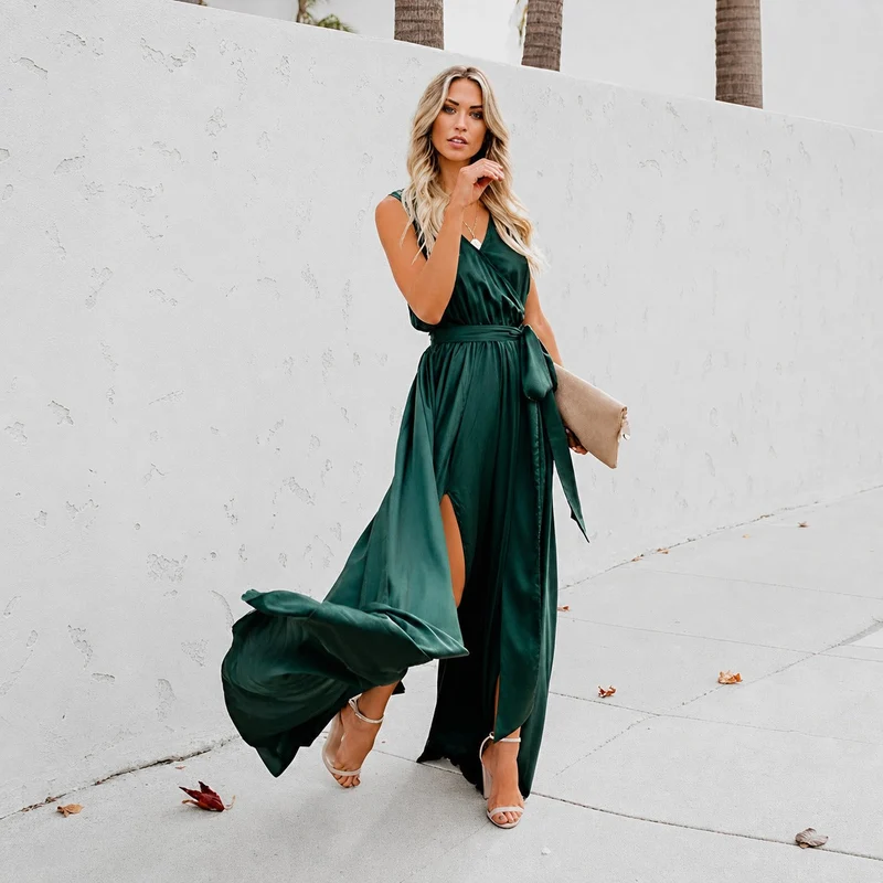 Kareem - Lässiges Maxikleid mit Taillengürtel