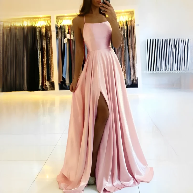 Shamcy - Stilvolles langes Kleid mit Schlitz
