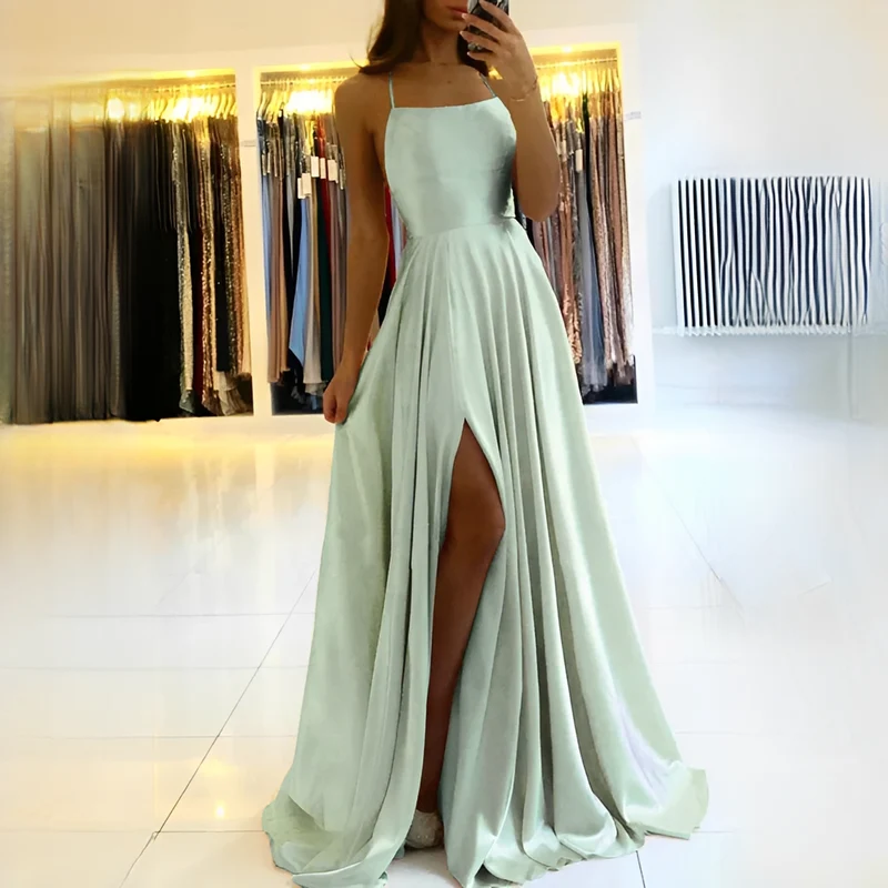 Shamcy - Stilvolles langes Kleid mit Schlitz